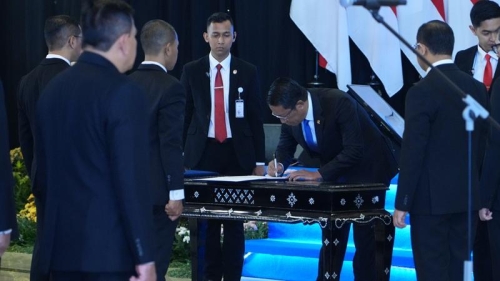 Lantik 32 Pimti Pratama, Menkum: Pemimpin Harus Tegas dan Berintegritas